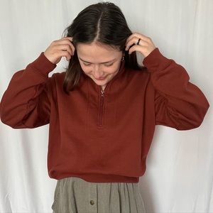 Oversized Pullover Quarter-zip